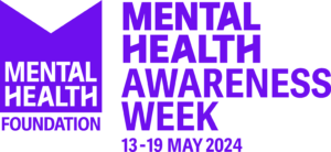 Purple logo for the Mental Health Foundation and Mental Health Awareness Week 13-19 May 2024